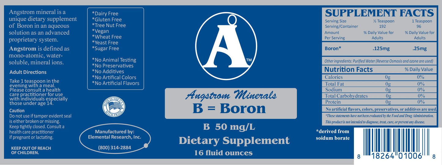 Angstrom Minerals Boron 16oz