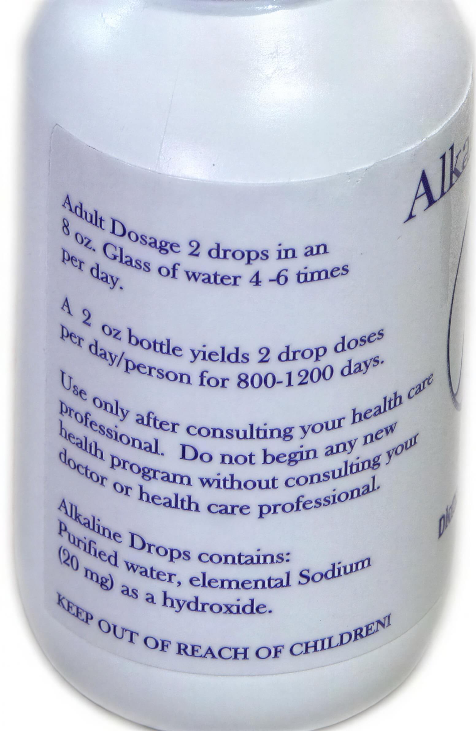 The Angstrom Minerals Alkaline Drops supplement from Elemental Research, Inc. is a liquid alkalizer (20 mg/L) designed for superior absorption. It's sold in 2 oz white plastic squeeze bottles with a consistent branding style: White body, white cap, prominent logo, dark blue label accents, and text highlighting "Alkaline Drops", mineral concentrations, and benefits such as digestive and immune health support.
