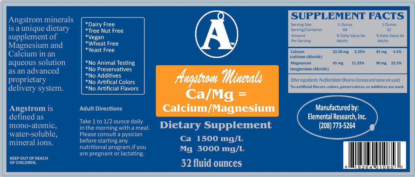 Angstrom Minerals Calcium Magnesium 32oz