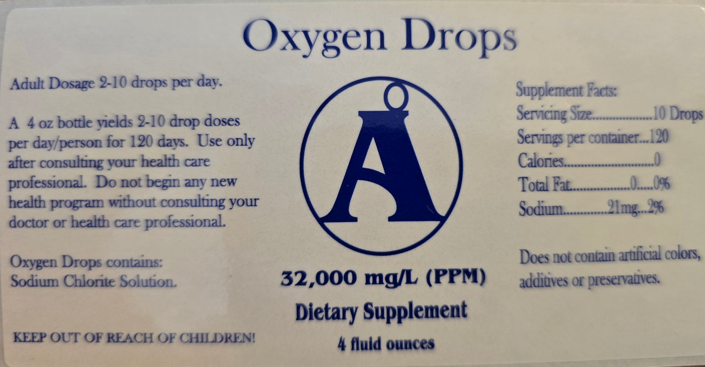 Oxygen Drops 4 oz - Angstrom Minerals