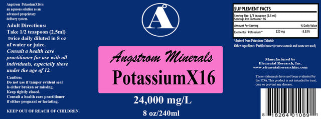 Angstrom Minerals Potassium X16 8oz